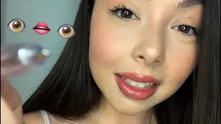ASMR DRAWING ON YOUR FACE | INAUDIBLE WHISPERING