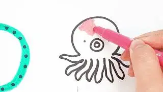 [compilation]  Learn Alphabet J~R Words with Drawing and Coloring