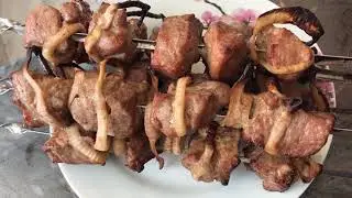 Шашлык дома, без мангала, на углях.