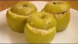 Вкуснейшие яблоки с творогом запеченные в духовке