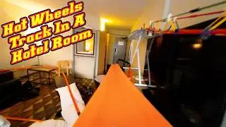 Hot Wheels Track Takes Over My Hotel Room POV
