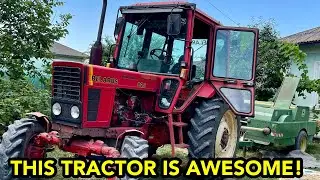МТZ 82 CAB VIEW BELARUS  TRACTOR  JOHN DEERE 336 BALER LUCERNA