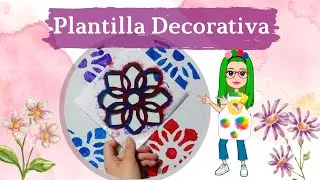 Cómo pintar y decorar paredes// Plantilla Decorativa// Hecho en Casa// Materiales Reciclados