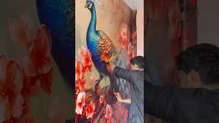 5d peacock wallpaper design | 9892697457 | 5d wallpaper for walls | 3d 5d wallpaper | #viral #shorts