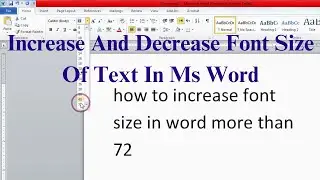 How To Increase Font Size In Ms Word More Than 72 And Maximum And Minimum Font Size
