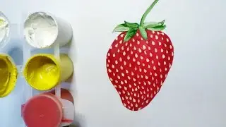 Как нарисовать клубнику, рисуем клубнику поэтапно