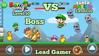 Barry world adventure VS Super Matino Go Game Level 10-10 Boss Level 