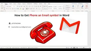Short cut to get email & phone symbol in word | MS Office Tutorial