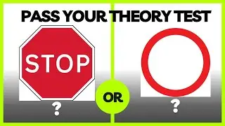 3 SIMILAR Theory Test Questions - Circular Shaped Road Traffic Signs