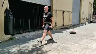 DB Lunges + Sled Drag