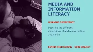 DESCRIBING THE DIFFERENT DIMENSIONS OF AUDIO INFORMATION AND MEDIA