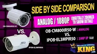 Side by Side Comparison: ZOOMED IN (digitally) Analog D1 Resolution VS. 1080p