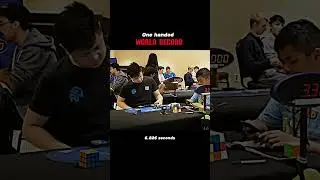 One handed 3x3 Rubik’s cube world by Max park in 6.826 seconds #rubikscube #viralshorts #shorts