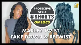 LOC PROTECTIVE STYLE TAKE DOWN & RETWIST ON 4C HAIR #shorts
