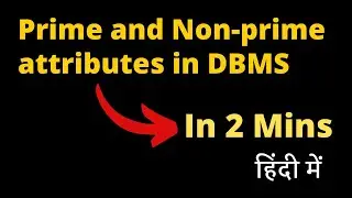 prime and non prime attributes in dbms