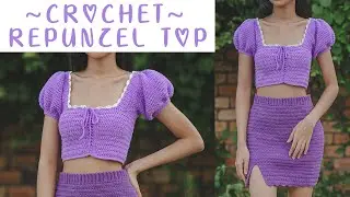 Crochet Rapunzel Top Tutorial | Crochet Puff Sleeves Top | Chenda DIY