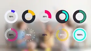 Circle Persentasi Infographic Mogrt Adobe Premier Pro Pack 10 Model