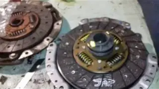 Kia Spectra clutch replacement. I change the complete clutch kit disc, basket, release bearing