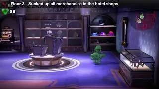 Luigi's Mansion 3 - Floor 3 Achievement - Sucked up all merchandise in the hotel shops