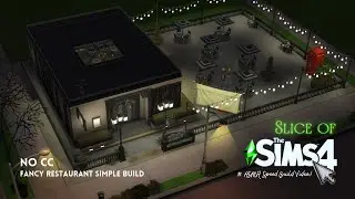 The Sims4 Speed Build (No CC) | Fancy Restaurant Simple Build 🍜