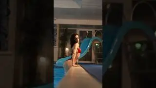 #Model Miss Red in the Splash Point Photo Photography Studio #Pool #behindthescenes