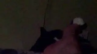 My cat licking my feet...