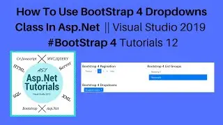 How to use bootstrap 4 dropdowns class in asp.net || visual studio 2019 