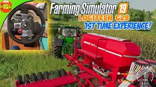 Farming Simulator 19 Gameplay with Steering Wheel! First Experience!