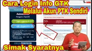 Login Info GTK dan Cek Info GTK 2020 untuk Membuka Info GTK dgn Akun PTK di info.gtk.kemdikbud.go.id