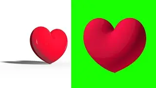 3D Heart Green Screen Animation Background for Valentine's Day Special | Love Symbol