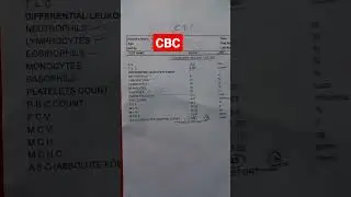 CBC/Complete blood count/ CBC ki normal report/Eosinophil/TLC/complete blood count ki normal report