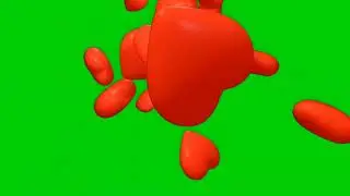 Falling Hearts Green Screen || love || Green screen no copyright free || 