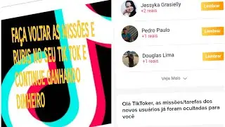 MISSÕES E RUBIS DO TIK TOK NÃO ESTÃO APARECENDO, SAIBA COMO RESOLVER