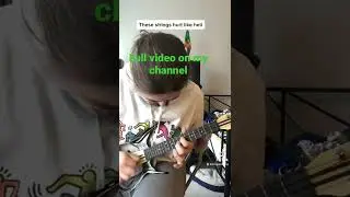 Sweeping an electric ukulele then playing eruption