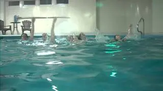 erica in the pool