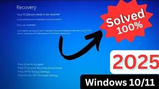 Error code 0xc000000e your PC needs to be repaired windows 11 (2025) || 