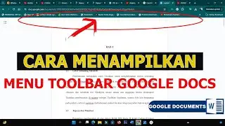 Cara menampilkan menu toolbar hilang di google docs