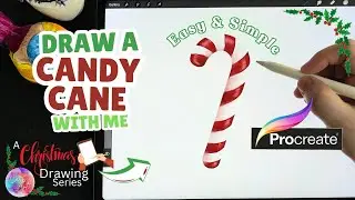 How to Draw Candy Cane in Procreate | Procreate for Beginners