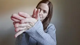 ASMR pure hand sounds and movements with tongue clicking - personal attention fabric sounds - long