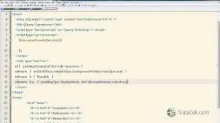 jQuery ile Açılır Menü Yapımı