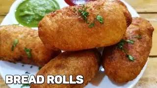Bread Roll Recipe - Bread Potato Roll | Aloo Bread Roll - Bread Roll Stuffed with Aloo