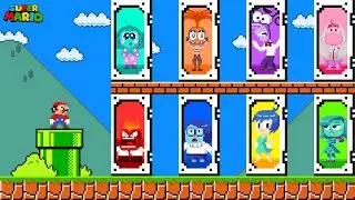 Super Mario Bros., but More Custom Doors with Inside Out 2 Characters