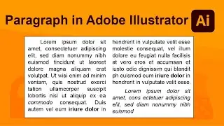 Paragraph in Adobe Illustrator