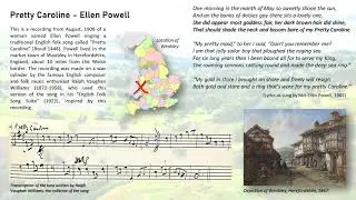 Pretty Caroline - Ellen Powell (1908) [traditional English folk song recorded on phonograph]