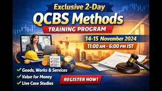 2 Day Training Program | Quality and Cost-Based Selection (QCBS) Methods