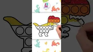 ✏️How to Draw Pop It Dinosaur🦖 #shorts #howtodraw #drawingforkids #easydrawing