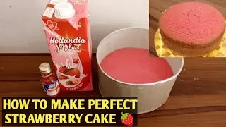 🍓HOW TO MAKE PERFECT STRAWBERRY CAKE 🍓