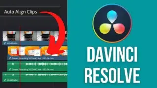 Auto-align clips in Davinci Resolve