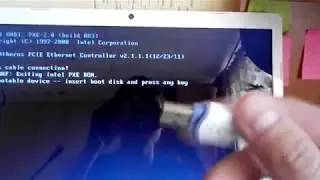 My computer won't turn on. What should I do? Black screen with white text. Check cable connection!