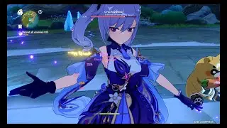 Genshin Impact: Lvl 36 Boss (Cryo Regisvine) with Lvl 20 team (Keqing, Venti, Xiangling, Barbara)